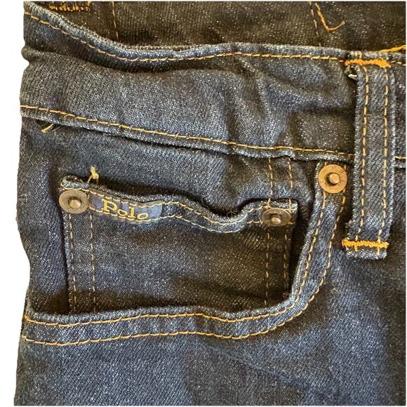 NWT Polo Ralph Lauren Hampton Straight Boy’s Jeans Size 16 Dark Blue Denim - Picture 6 of 14